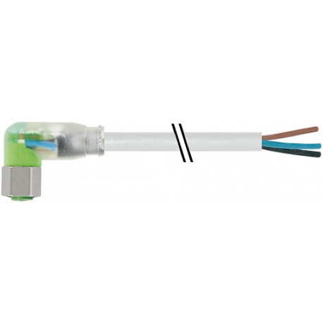 7014-08121-2100750 - 7014-08121-2100750 MURRELEKTRONIK M8 female 90° with cable F&B PVC 3x0.25 gray, 7.5m