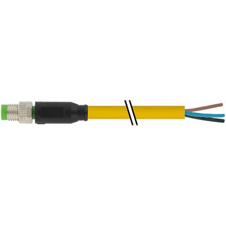 7000-08001-0100300 - 7000-08001-0100300 MURRELEKTRONIK M8 male 0° with cable PVC 3x0.25 yellow UL/CSA 3m