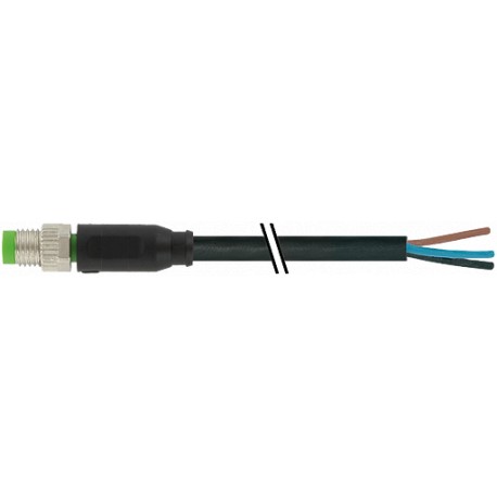 7000-08001-6101000 - 7000-08001-6101000 MURRELEKTRONIK M8 male 0° with cable PVC 3x0.25 black UL/CSA 10m