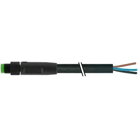 7005-08001-6200750 - 7005-08001-6200750 MURRELEKTRONIK M8 male 0° with cable Lite PUR 3x0.25 black UL/CSA 7,5m