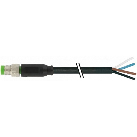 7999-08011-6240500 - 7999-08011-6240500 MURRELEKTRONIK M8 male 0° with cable PUR 4X0.34 black 5m