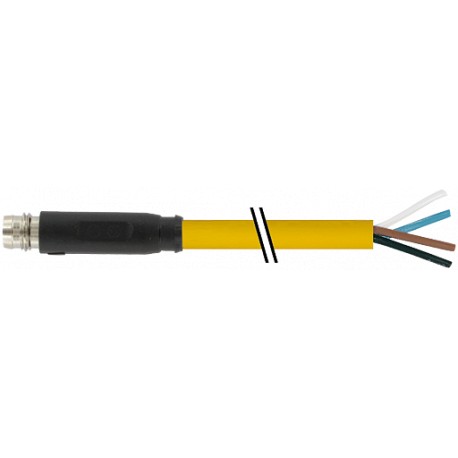 7000-08171-0311000 - 7000-08171-0311000 MURRELEKTRONIK M8 male 0° snap-in with cable PUR 4x0.25 yellow, UL/CSA, drag chain 10m