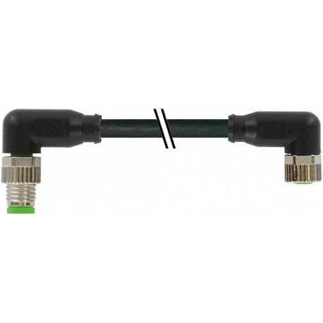 7000-88091-6210200 - 7000-88091-6210200 MURRELEKTRONIK M8 male 90° / M8 female 90° PUR 4x0.25 black 2m