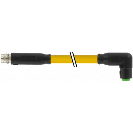 7000-88141-0100100 - 7000-88141-0100100 MURRELEKTRONIK M8 male 0° / M8 female 90° snap-in PVC 3x0.25 yellow UL/CSA 1m