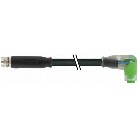 7000-88161-6200200 - 7000-88161-6200200 MURRELEKTRONIK M8 male 0° / M8 female 90° snap-in LED PUR 3x0.25 black 2m