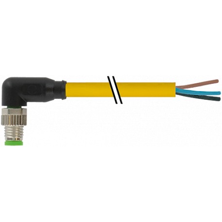 7000-08021-0201000 - 7000-08021-0201000 MURRELEKTRONIK M8 male 90° with cable PUR 3x0.25 yellow UL/CSA 10m