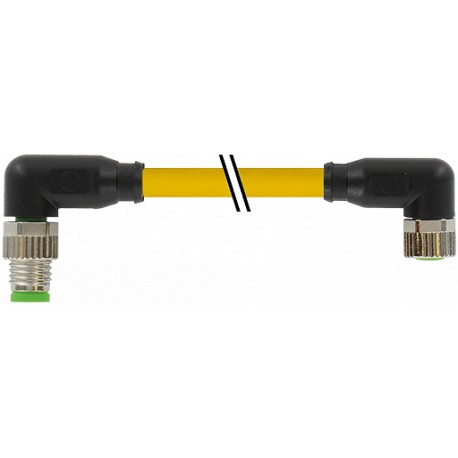 7001-88091-0110060 - 7001-88091-0110060 MURRELEKTRONIK M8 male 90° / M8 female 90° PVC 4x0.25 yellow UL/CSA 0,6m