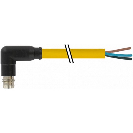 7000-08181-0301000 - 7000-08181-0301000 MURRELEKTRONIK M8 male 90° snap-in with cable PUR 3x0.25 yellow UL/CSA + drag chain 10m
