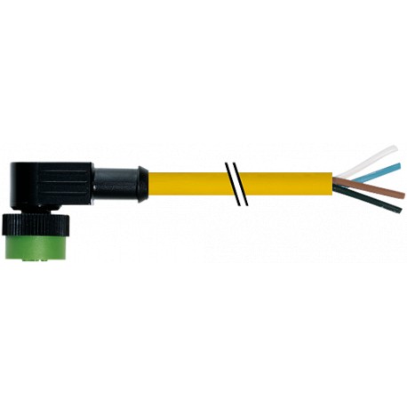 7050-12341-0140300 - 7050-12341-0140300 MURRELEKTRONIK MQ12 female 90° with cable PVC 4X0.34 yellow, 3m
