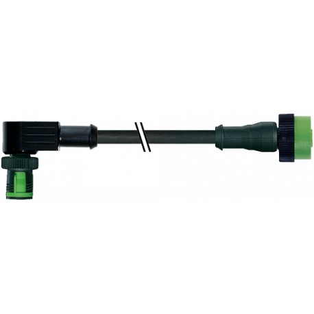 7050-40201-6340200 - 7050-40201-6340200 MURRELEKTRONIK MQ12 male 90° / MQ12 female 0° 4 pole PUR 4X0.34 black UL/CSA, drag chain ..