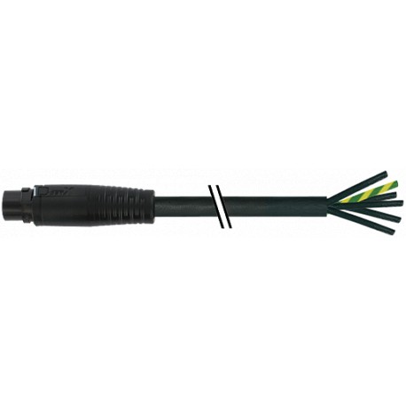 7000-P8101-P841500 - 7000-P8101-P841500 MURRELEKTRONIK MQ15-X-Power male 0° with cable PUR 6x1.5 black UL/CSA + drag chain 15m