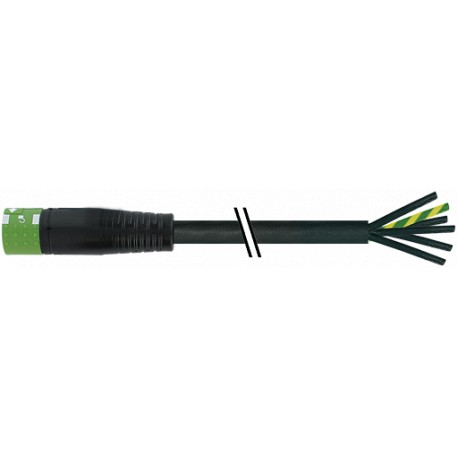 7000-P8121-P210200 - 7000-P8121-P210200 MURRELEKTRONIK MQ15-X-Power female 0° with cable PVC 6x2,5 black UL/CSA 2,0m