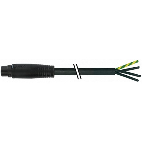 7000-P8201-P021000 - 7000-P8201-P021000 MURRELEKTRONIK MQ15-X-Power male 0° with cable PUR 4x1,5 black UL/CSA + drag chain 10m