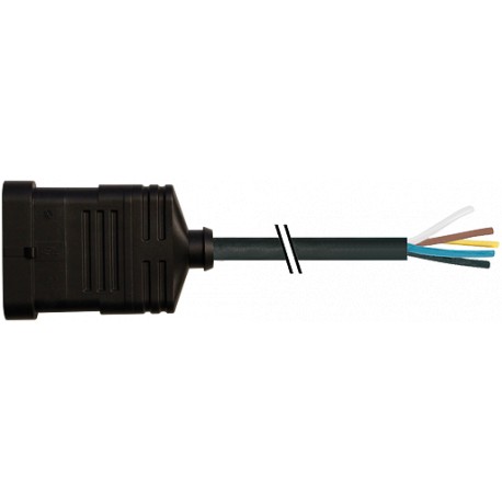 7072-73521-5160200 - 7072-73521-5160200 MURRELEKTRONIK Valve plug SuperSeal male 6 pole with cable PUR 6x0.75 black 2m