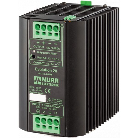 85016 - 85016 MURRELEKTRONIK EVOLUTION power supply 3-phase IN: 360-520VAC OUT: 12-13,5V/20ADC