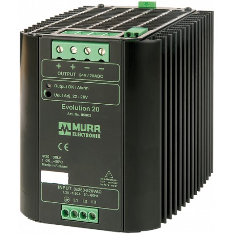 85642 - 85642 MURRELEKTRONIK EVOLUTION+ power supply 3-phase IN: 360-520VAC OUT: 22-28V/20ADC