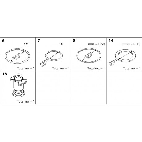027H7175 - 027H7175 DANFOSS REFRIGERATION Repair kit for ICM 150