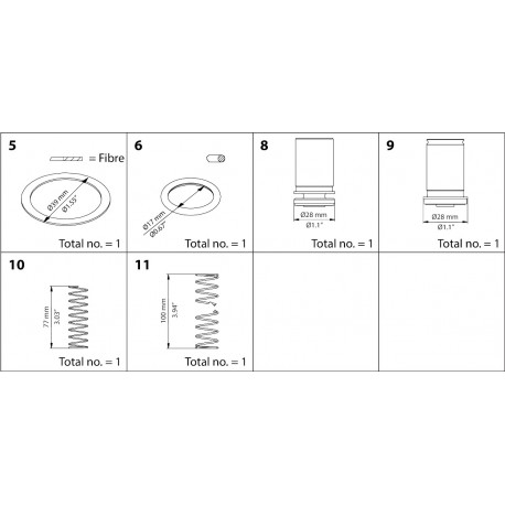 148B6167 - 148B6167 DANFOSS REFRIGERATION CHV Overhaul kit DN 15-20 for CHV 15-20