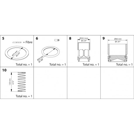 148B6170 - 148B6170 DANFOSS REFRIGERATION CHV Overhaul kit DN 65 for CHV 65