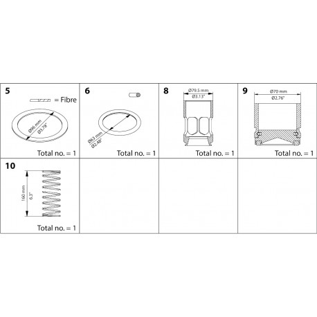 148B6171 - 148B6171 DANFOSS REFRIGERATION CHV Overhaul kit DN 80 for CHV 80