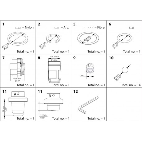 148B6176 - 148B6176 DANFOSS REFRIGERATION REG Overhaul kit DN 25-40 cone A and B for REG 25-40