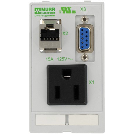 4000-68000-4010000 - 4000-68000-4010000 MURRELEKTRONIK MODLINK MSDD SINGLE COMBI INSERT USA NEMA 5-15, 1xSUD-D9 Buchse/Buchse + 1..