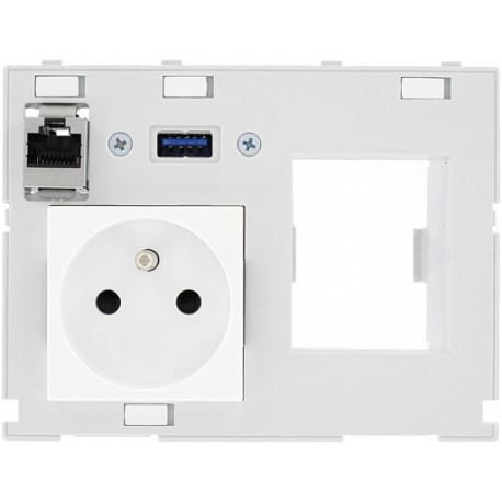 4000-68000-4310003 - 4000-68000-4310003 MURRELEKTRONIK MODLINK MSDD DBL COMBI INSERT FRANCE, 1xRJ45+USB-A + RCD opening