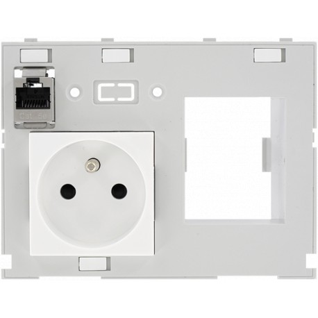 4000-68000-4400001 - 4000-68000-4400001 MURRELEKTRONIK MODLINK MSDD DBL COMBI INSERT FRANCE SC, 1xRJ45 Buchse/Buchse + RCD opening