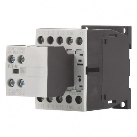 DILM12-21(24VDC) - DILM12-21(24VDC) 276915 Y7-276915 EATON ELECTRIC Contactor, 3p+2N/O+1N/C, 5.5kW/400V/AC3