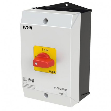 P1-32/I2-RT-NA - P1-32/I2-RT-NA 255893 Y7-255893 EATON ELECTRIC On-Off switch, P1, 32 A, surface mounting, 3 pole, Emergency ..