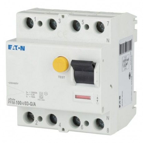 PFIM-100/4/03-G/A - PFIM-100/4/03-G/A 102873 Y7-102873 EATON ELECTRIC Residual current circuit breaker (RCCB), 100A, 4p, 300mA, ..