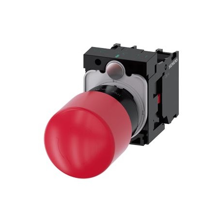 3SU1100-1GB20-1PA0 - 3SU1100-1GB20-1PA0 SIEMENS EMERGENCY STOP mushroom pushbutton, 22 mm, round, plastic, red, 30 mm, positive l..