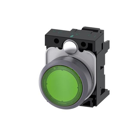 3SU1132-0AD40-3AA0 - 3SU1132-0AD40-3AA0 SIEMENS Indicator light, in illuminated pushbutton design, 22 mm, round, plastic with met..