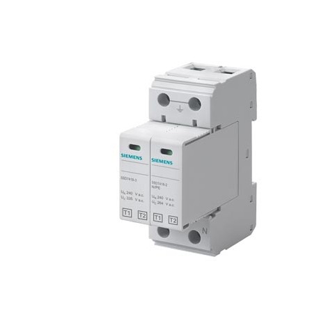 5SD7412-2 - 5SD7412-2 SIEMENS Lightning arrester type 1, 12.5 kA, lightning protection class III and IV, for 3-wire netw..
