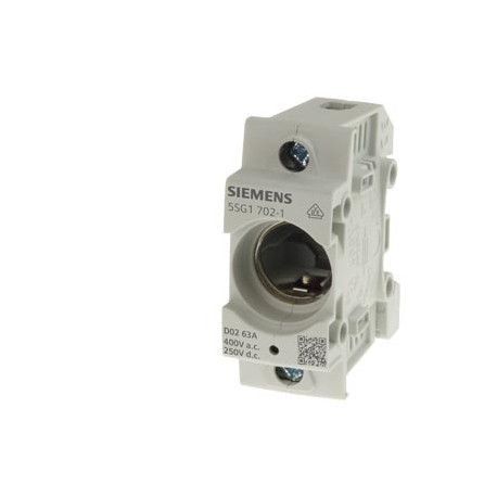 5SG1702-1 - 5SG1702-1 SIEMENS NEOZED, fuse base, D02, 1-pole, 63 A, Un AC: 400 V, Un DC: 250 V with LED signal detector ..