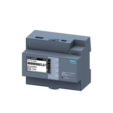 7KM2200-2EA40-1HA1 - 7KM2200-2EA40-1HA1 SIEMENS SENTRON, measuring device, 7KM PAC2200, LCD, L-L: 400 V, L-N: 230 V, 65 A, strd r..