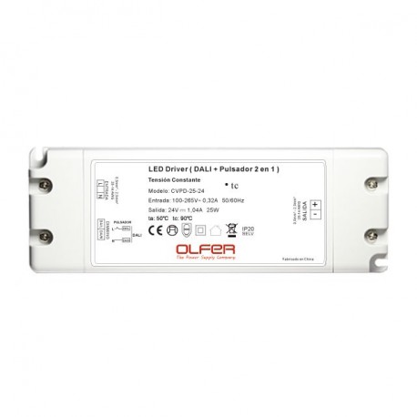 CVPD-25-24 - CVPD-25-24 MEANWELL AC-DC Multi-Stage LED driver Constant Current (CC), Input: 100-265VAC. Output: 24VDC. 1,..