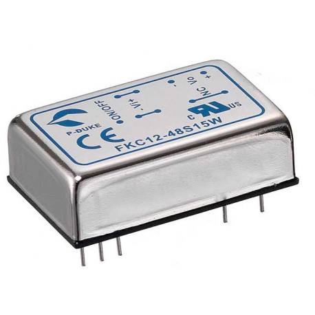 FKC12-48S05W - FKC12-48S05W MEANWELL DC-DC converter for PCB mount, Input: 18-75VDC. Output: 5,1VDC. 2400mA. Power: 12W. I/..