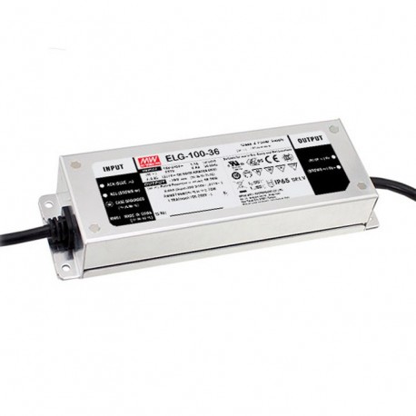 ELG-100-36D2 - ELG-100-36D2 MEANWELL AC-DC Single output LED driver Constant current (CC) with built-in PFC, Output 36VDC /..