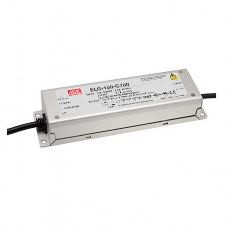 ELG-150-C700 - ELG-150-C700 MEANWELL AC-DC Single output LED driver Constant current (CC) with built-in PFC, Output 214VDC ..