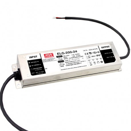 ELG-200-36DA-3Y - ELG-200-36DA-3Y MEANWELL AC-DC Single output LED Driver (CV+CC) with PFC, 3 wire input, Output 36VDC / 5.55A..