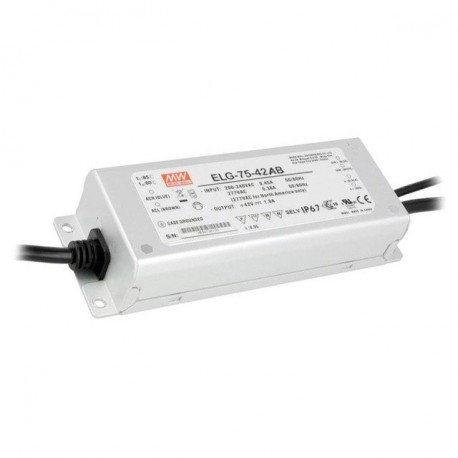 ELG-75-12AB-3Y - ELG-75-12AB-3Y MEANWELL AC-DC Single output LED Driver (CC+CV) with PFC, 3 wire input, Output 12VDC / 5A, Di..