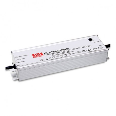 HLG-185H-C700AB - HLG-185H-C700AB MEANWELL AC-DC Single output LED driver Constant current (CC) with built-in PFC, Output 0.7A..