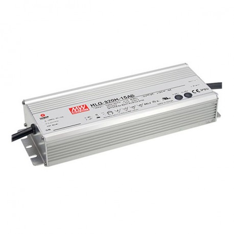 HLG-320H-30AB - HLG-320H-30AB MEANWELL AC-DC Single output LED driver Mix mode (CV+CC) with built-in PFC, Output 30VDC / 10...