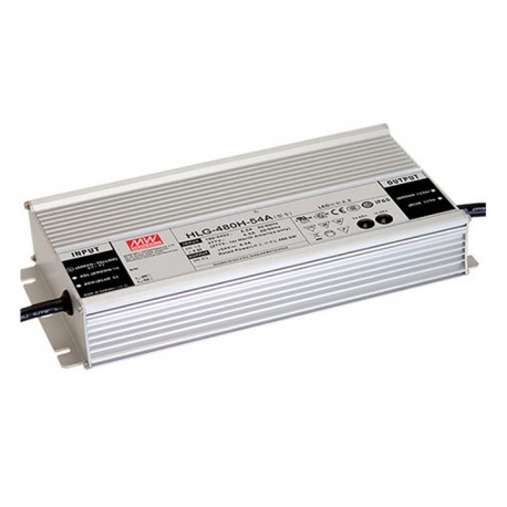 HLG-480H-24A - HLG-480H-24A MEANWELL AC-DC Single output LED driver Mix mode (CV+CC) with built-in PFC, Output 24VDC / 20A,..