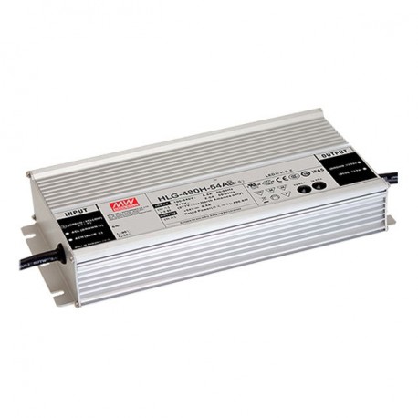 HLG-480H-48AB - HLG-480H-48AB MEANWELL AC-DC Single output LED driver Mix mode (CV+CC) with built-in PFC, Output 48VDC / 10A..