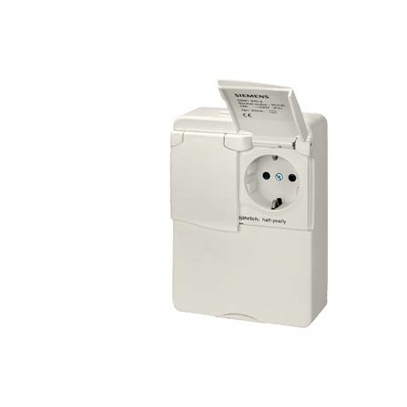 5SM1920-5 - 5SM1920-5 SIEMENS RC safety socket outlet Type A IFN 10 mA 16 A 2-pole 125-230 V with 2-fold SCHUKO socket o..