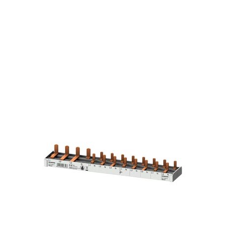 5ST3783-0 - 5ST3783-0 SIEMENS compact Pin Busbar, 10mm2 connection: 3p/N (FI N-right) 1x RCCB 4-pole + 8x compact device..