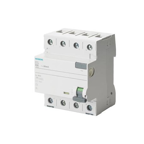 5SV3344-6KK03 - 5SV3344-6KK03 SIEMENS Residual current operated circuit breaker, 4-pole, type A, In: 40 A, 30 mA, Un AC: 400..