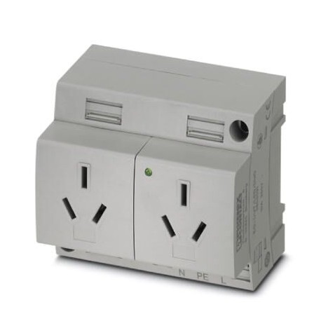 EO-I/UT/LED/DUO - EO-I/UT/LED/DUO 0804091 PHOENIX CONTACT Double socket, Pin connector pattern type I, Screw connection, for C..